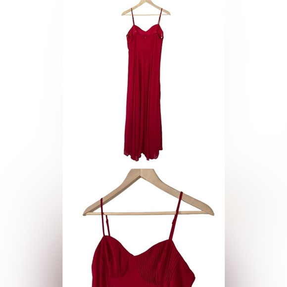 Lulu’s Cause For Commotion Bustier Maxi Dress Red Size M - Picture 8 of 15